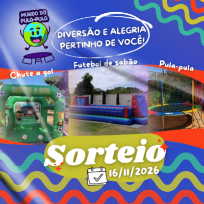 sorteio Mundo do pula pula fazendo sua festa!